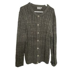 LANDHAUS Size XL Wool Cardigan Cottage Core Nordic Sweater Womens